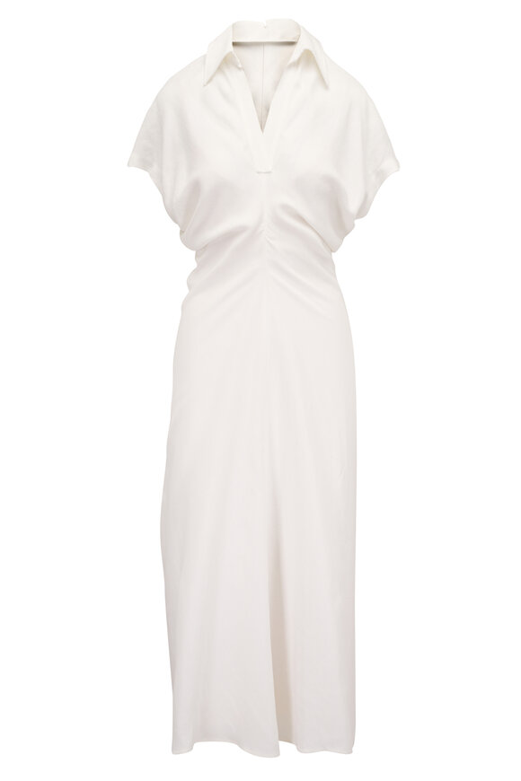 Brunello Cucinelli White Fluid Twill Dress