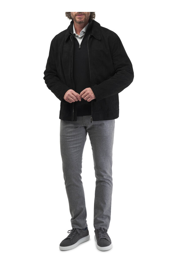 Brioni - Black Suede Jacket