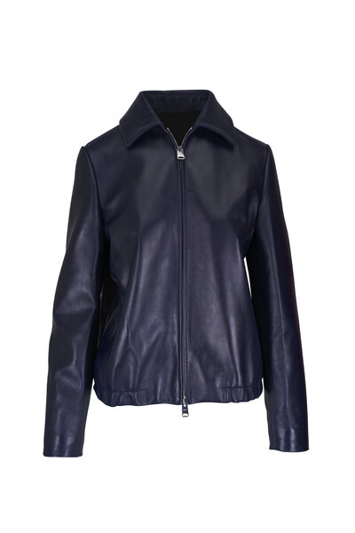 Khaite - Morsson Black Leather Jacket | Mitchell Stores