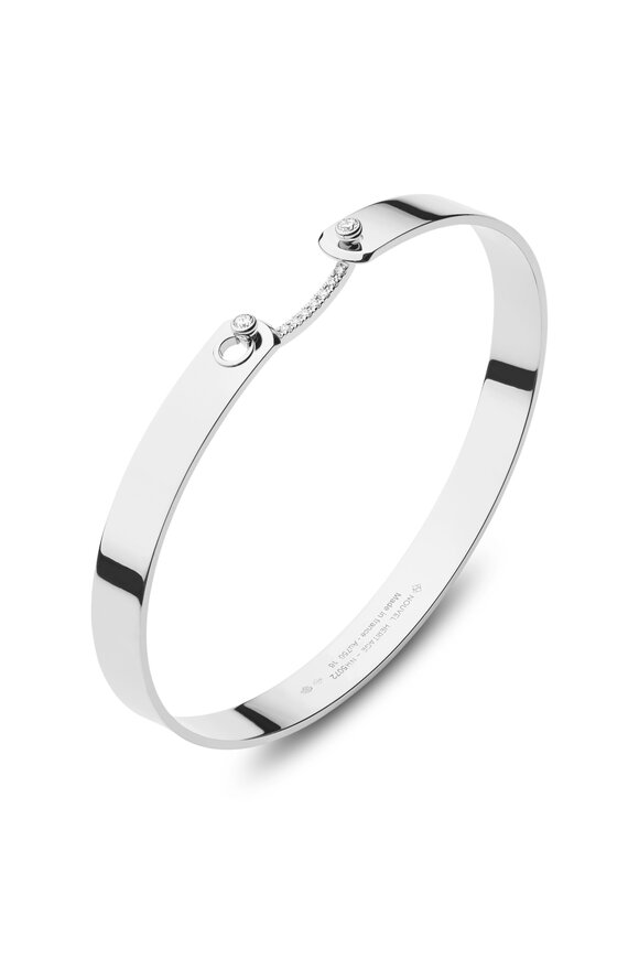 Nouvel Heritage Business Meeting Diamond & White Gold Mood Bangle  - view 1