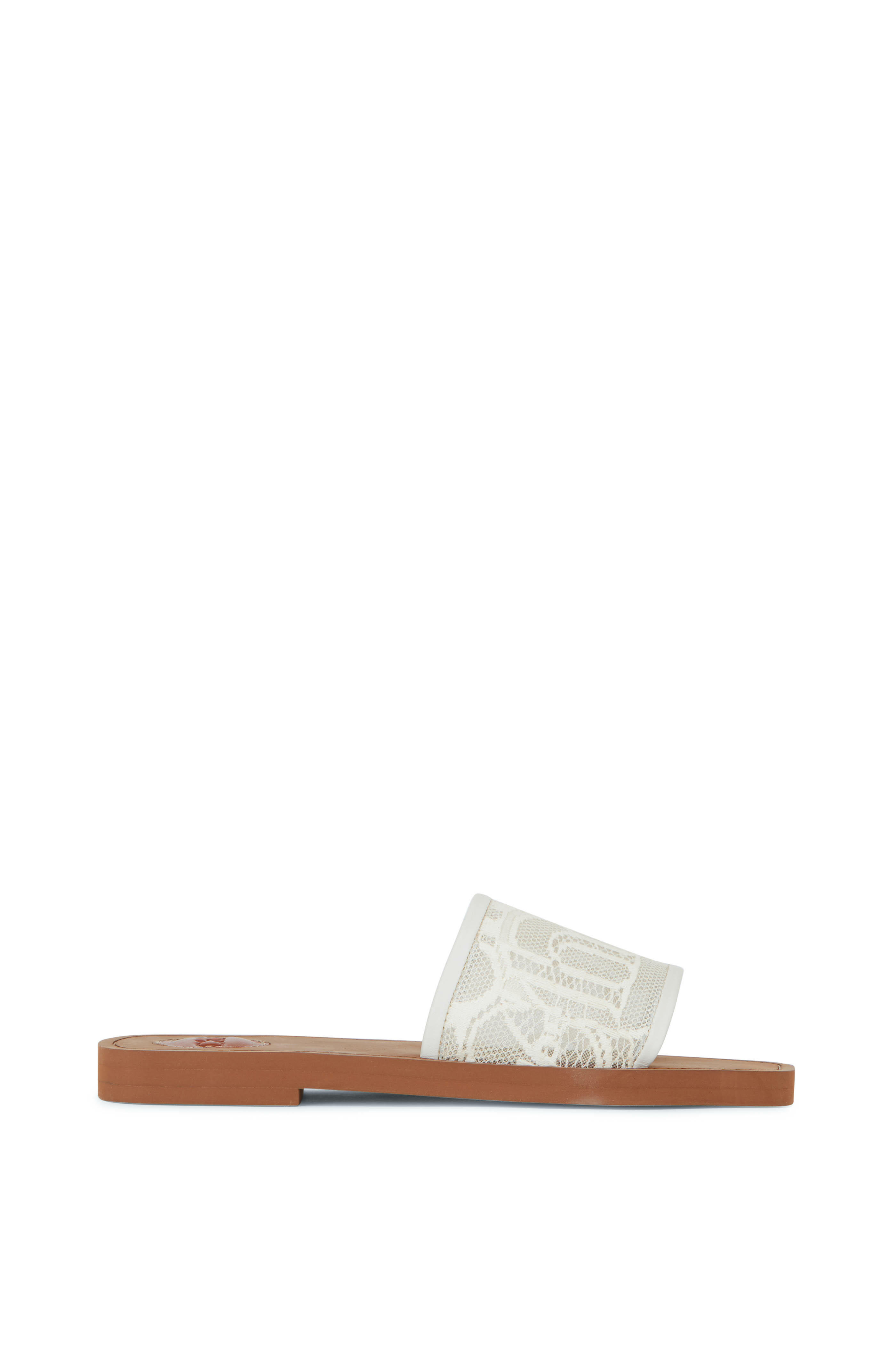 Chlo Woody Mild Beige Lace Slide Mitchell Stores