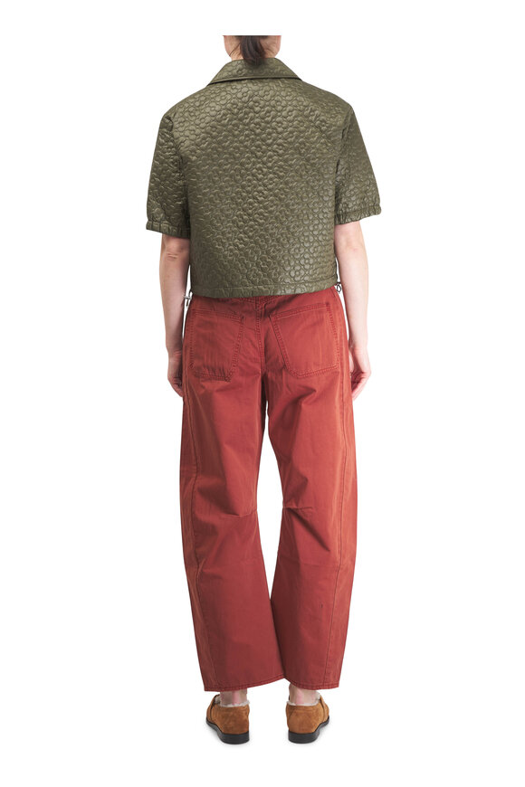 Veronica Beard Sloan Washed Red Oak Barrel Leg Pant - view 4