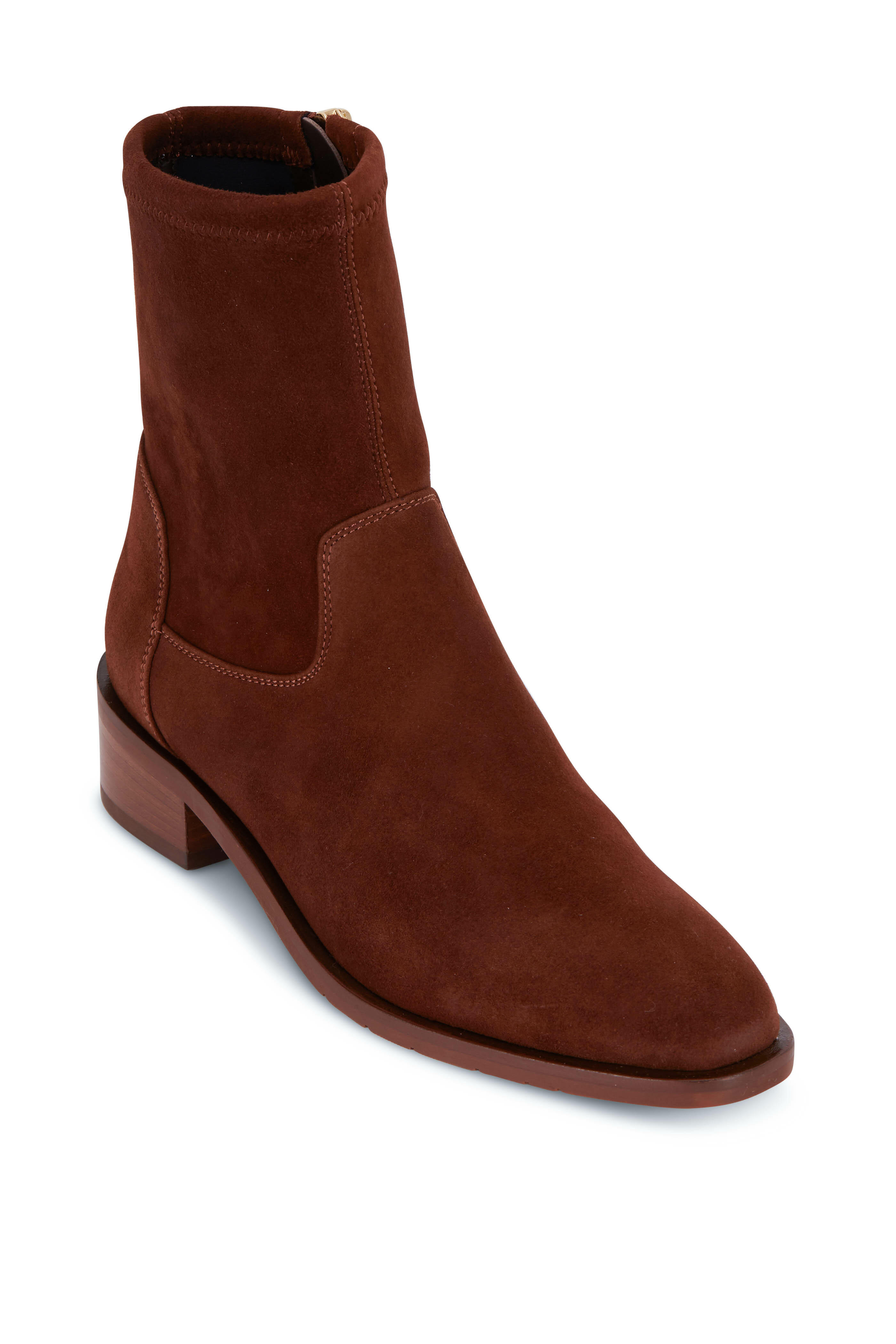 Aquatalia Fallon Chestnut Suede Boot Mitchell Stores