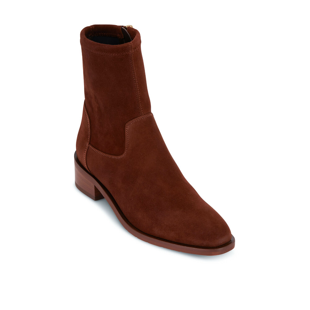 Aquatalia Fallon Chestnut Suede Boot Mitchell Stores