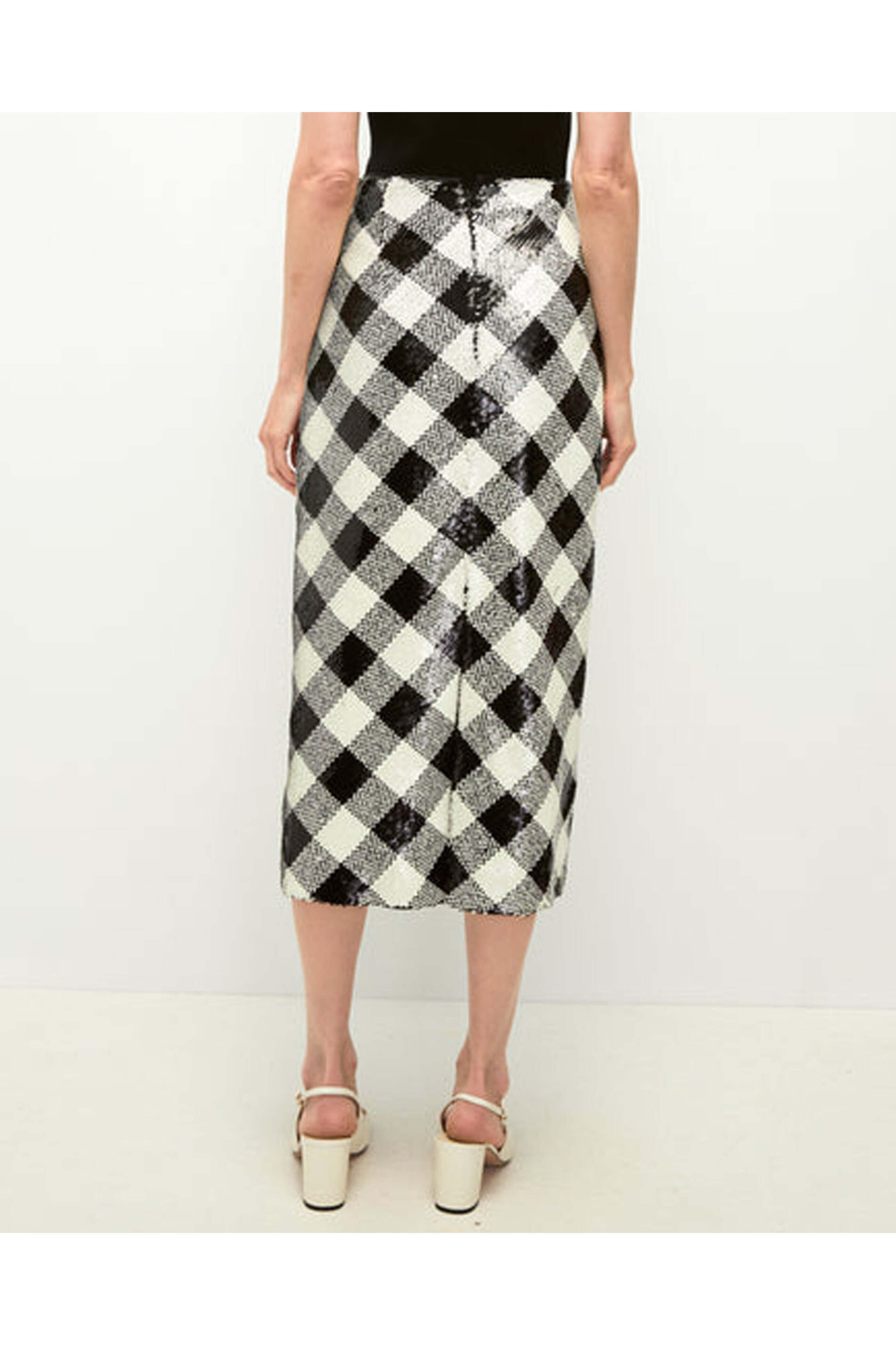 Veronica Beard - Black and Off White Sequin Allora Skirt