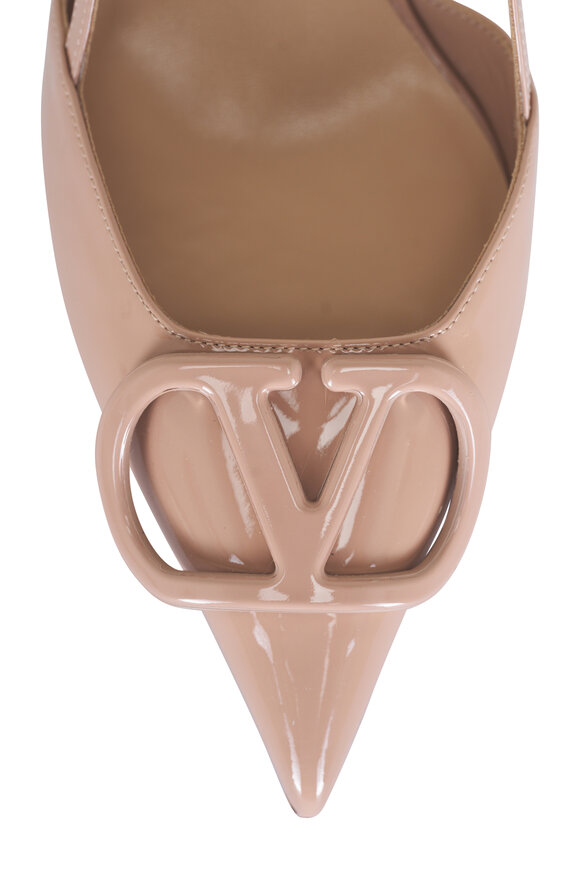 Valentino Garavani VLogo Patent Leather Slingback, 80mm - view 5