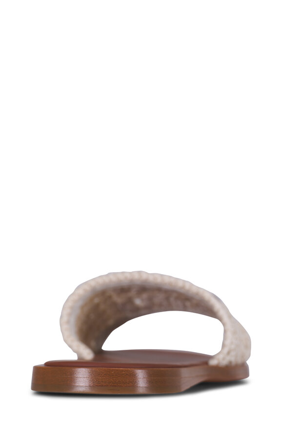 Miu Miu Ciabatte White Logo Crochet Slide - view 4