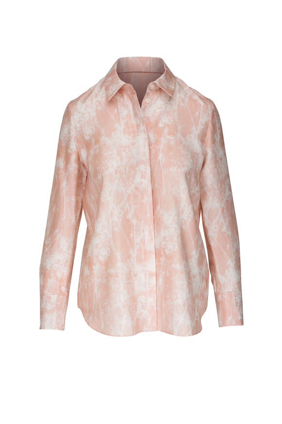 売れ筋商品|||ジェイエムコレクション カットソー トップス レディース Petite Seline Printed Button-Front Blouse, Exclusively at Macy's Pink Petunia JM Collection Petite Button Down Shirts - Macy's