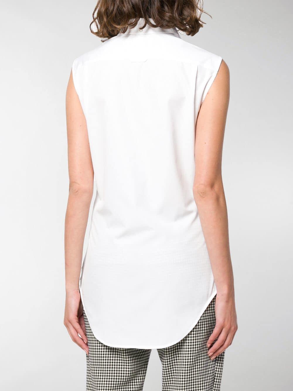Thom Browne｜SLEEVELESS (FTU384A 08111 035) Thom Browne - Classic White Poplin Sleeveless Shirt