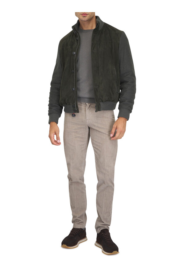 Atelier Munro Hunter Green Cashmere Crewneck Sweater - view 4