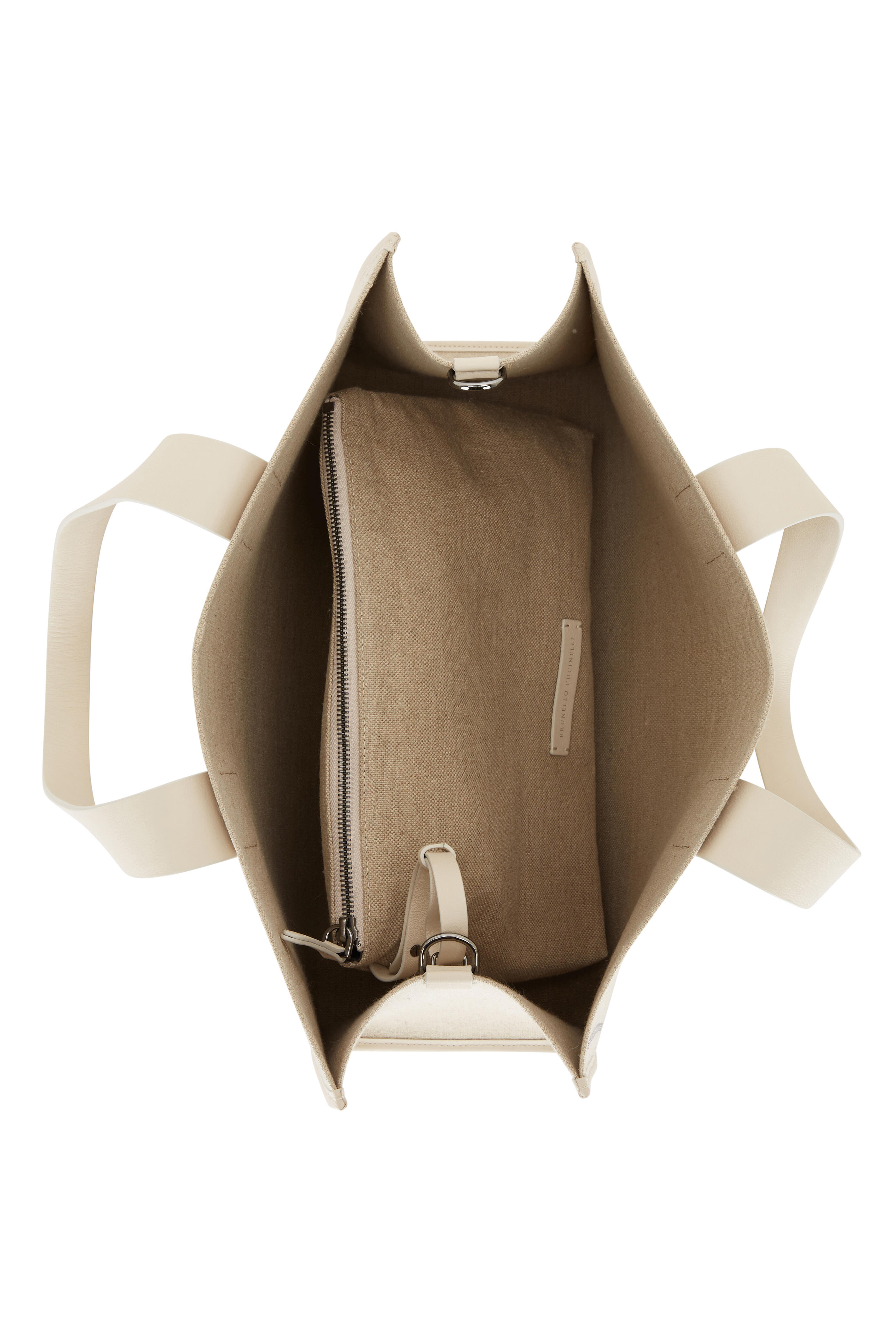 Brunello Cucinelli - Corda Natural Linen & Leather Tote Bag