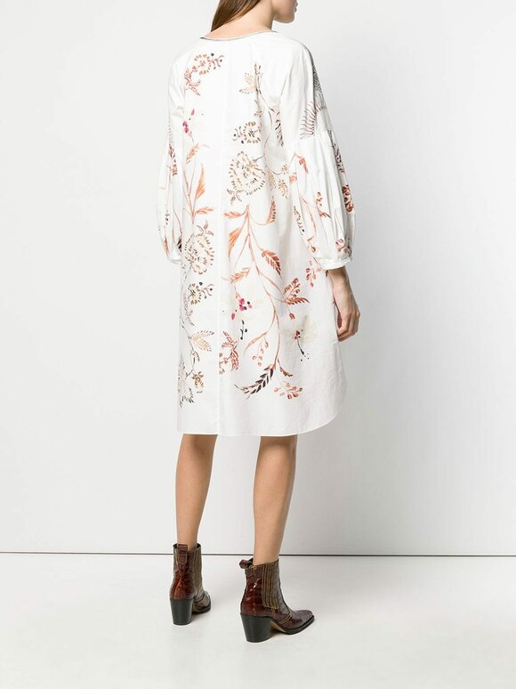 Dorothee Schumacher - White & Brown Printed Floral Dress