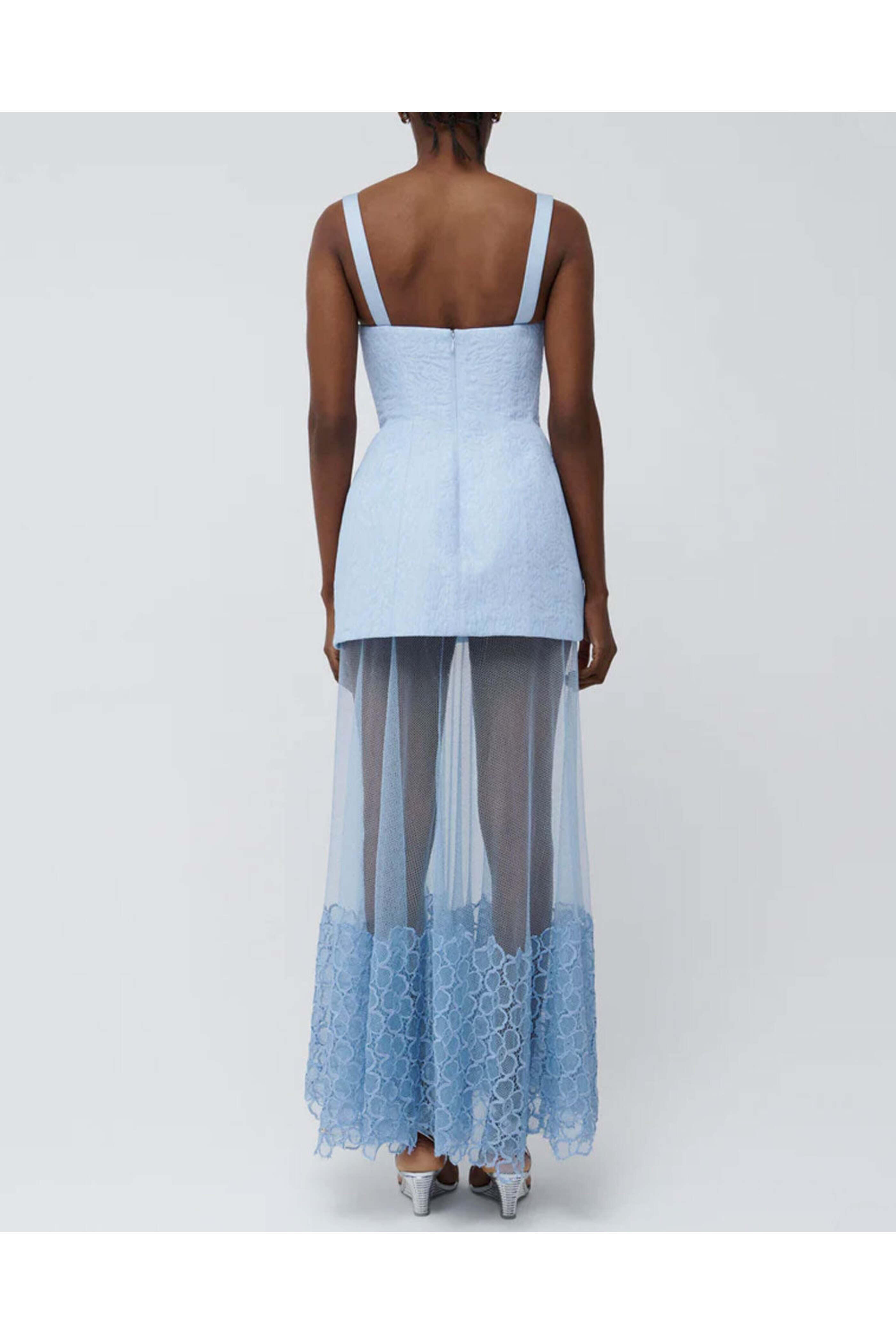 Simkhai - Marina Blue Sleeveless Callan Bustier Midi Dress