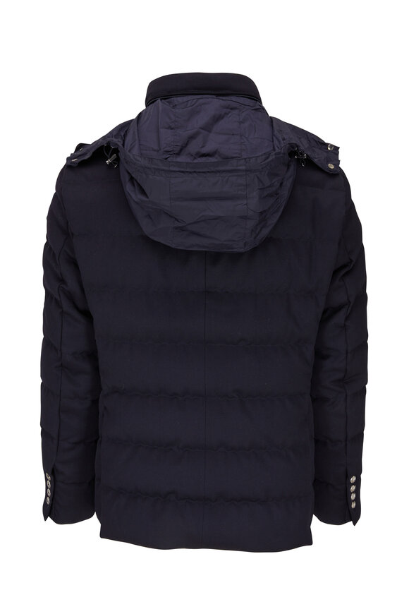 Moncler - Bess Navy Wool Down Dickey Coat