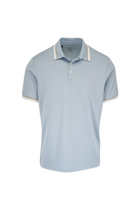 Bogner Arik Light Blue Tipped Polo - view 1