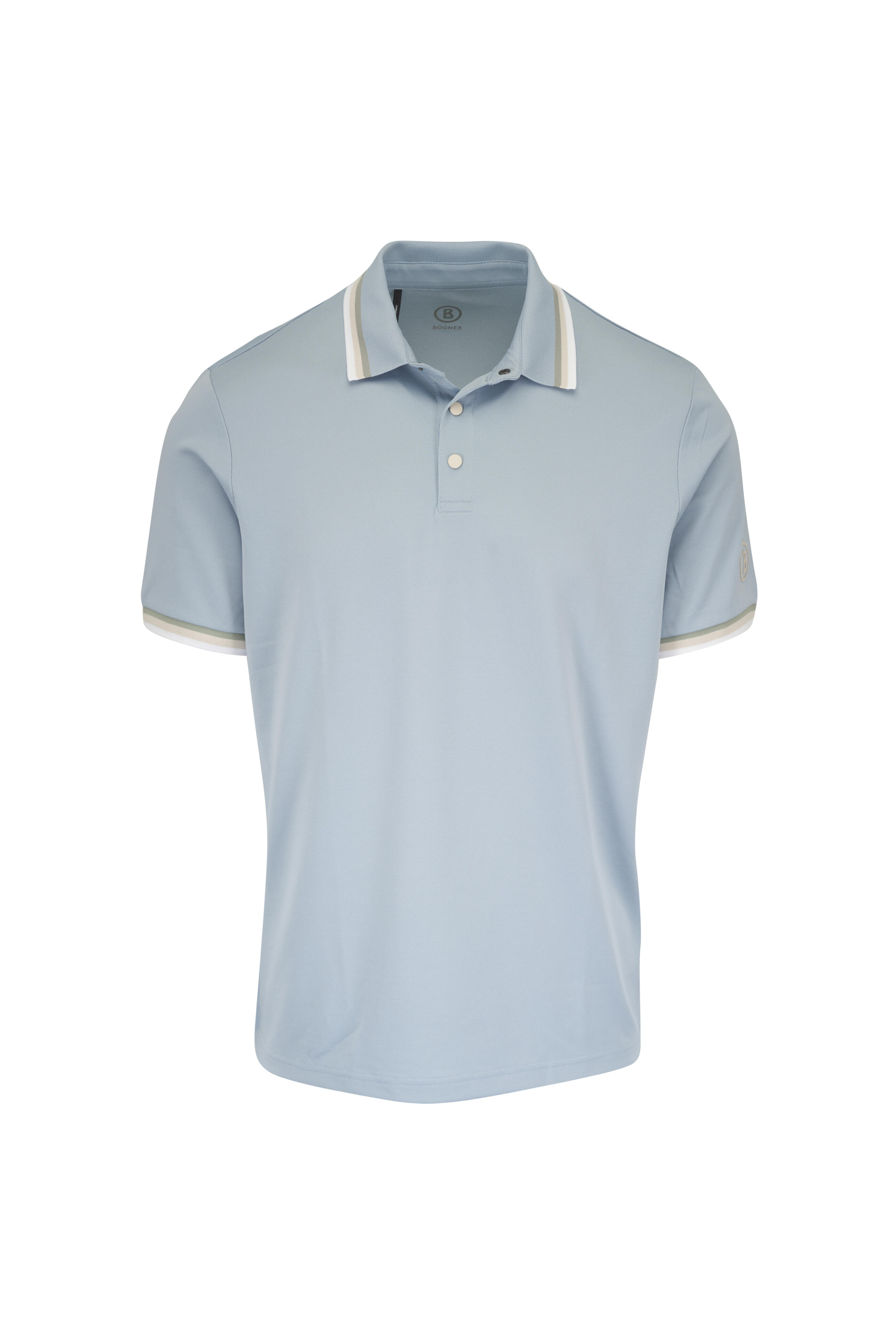 Bogner - Arik Light Blue Tipped Polo