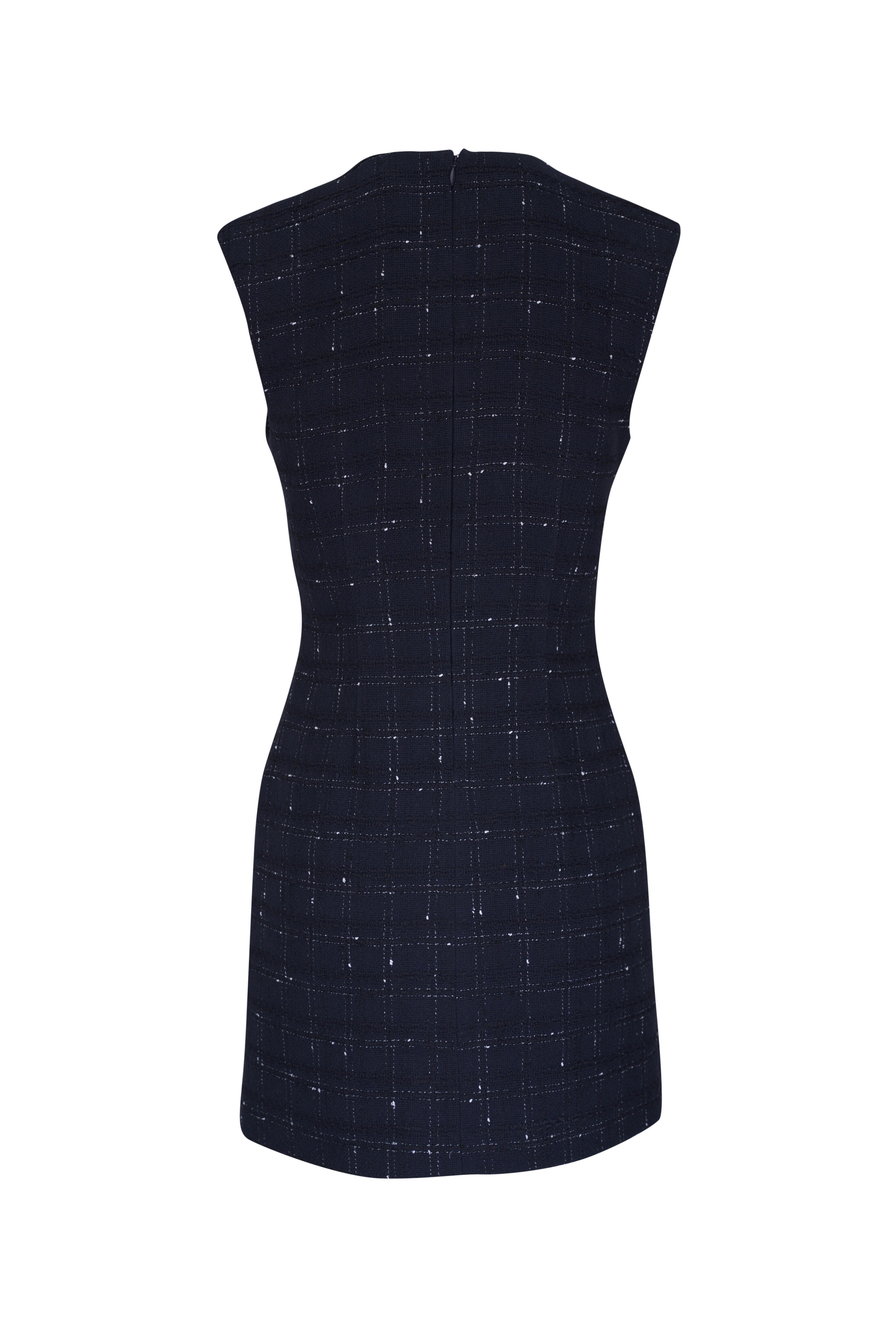 Veronica Beard - Tamara Navy & White Tweed Mini Dress