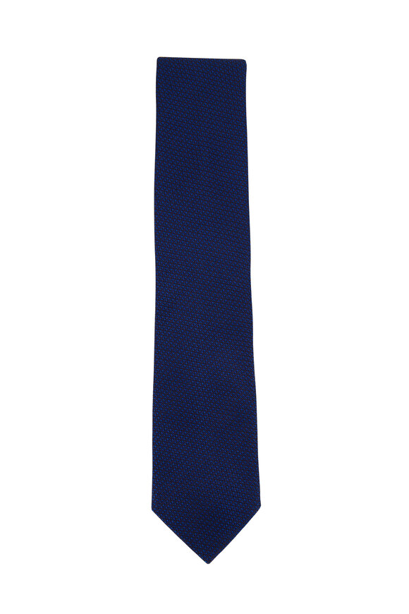 Brioni - Royal Blue Textured Silk Necktie