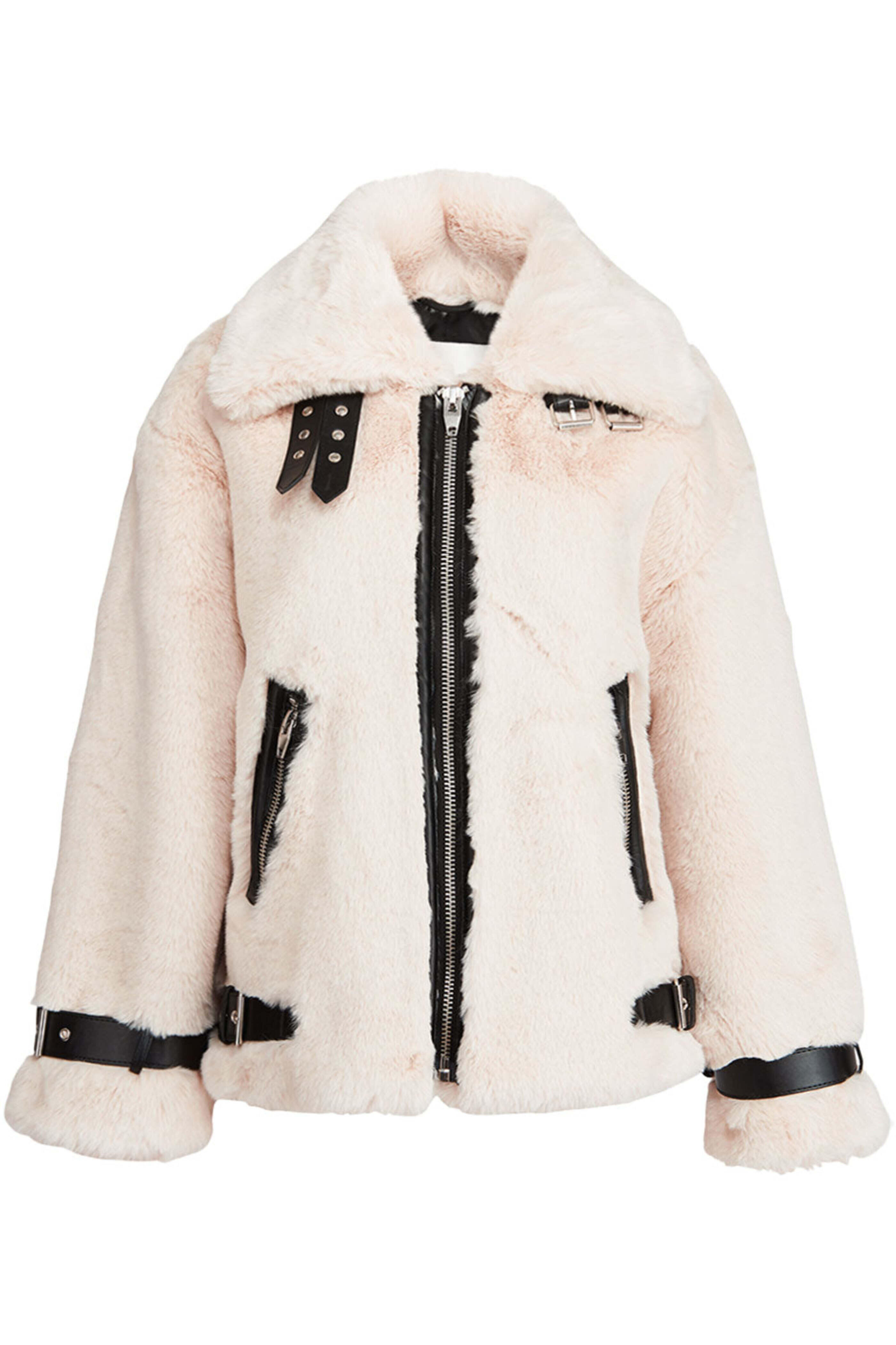 Essentiel Antwerp - Off White Perfecto Acceptance Faux Fur Coat