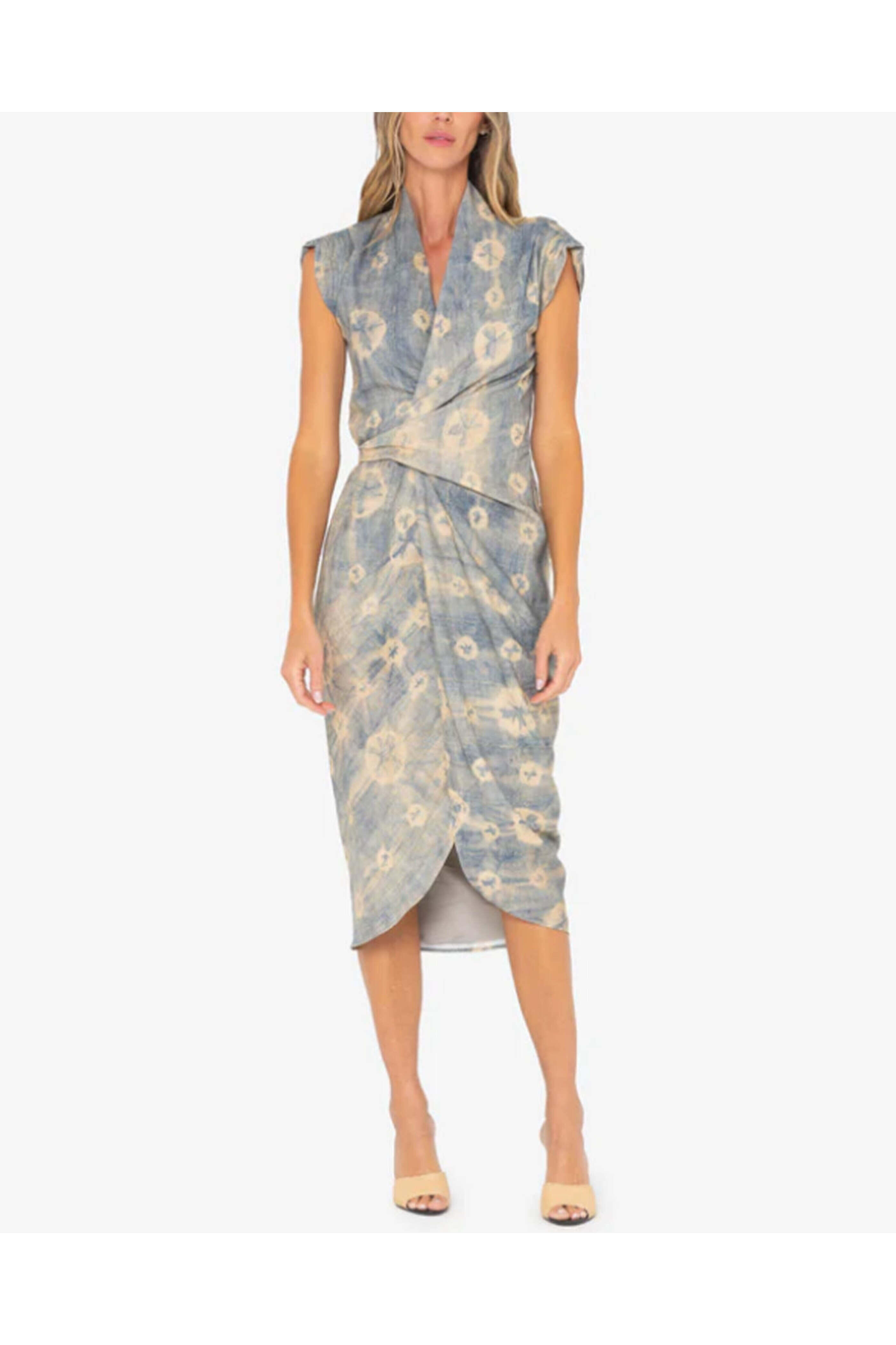 Just Bee Queen - Blue Shibori Alivia Dress