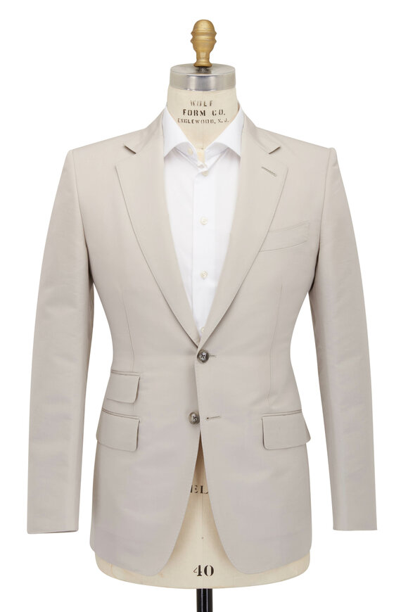 Tom Ford - Shelton Light Gray Fine Poplin Suit 