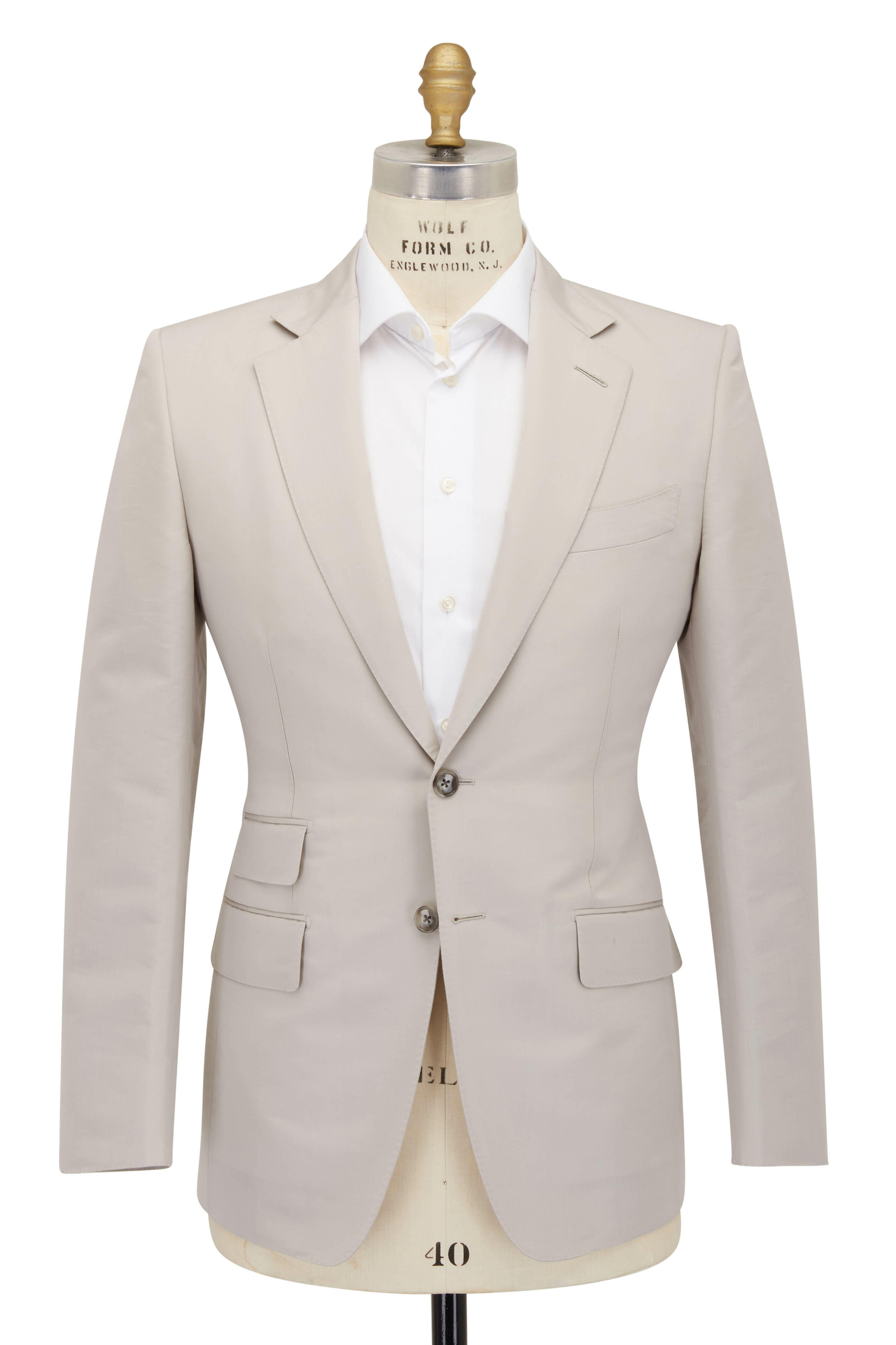 Tom Ford - Shelton Light Gray Fine Poplin Suit | Mitchell Stores