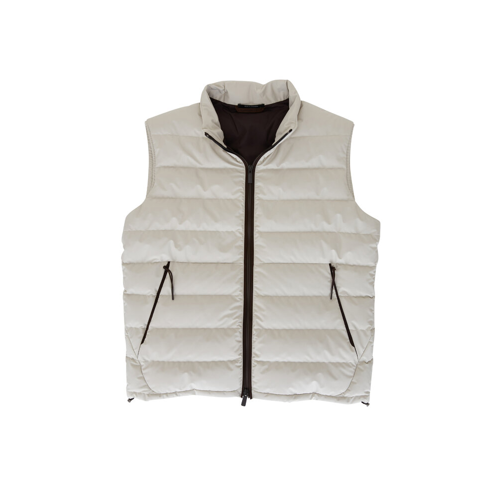 Zegna - Stratos White Down Vest | Mitchell Stores