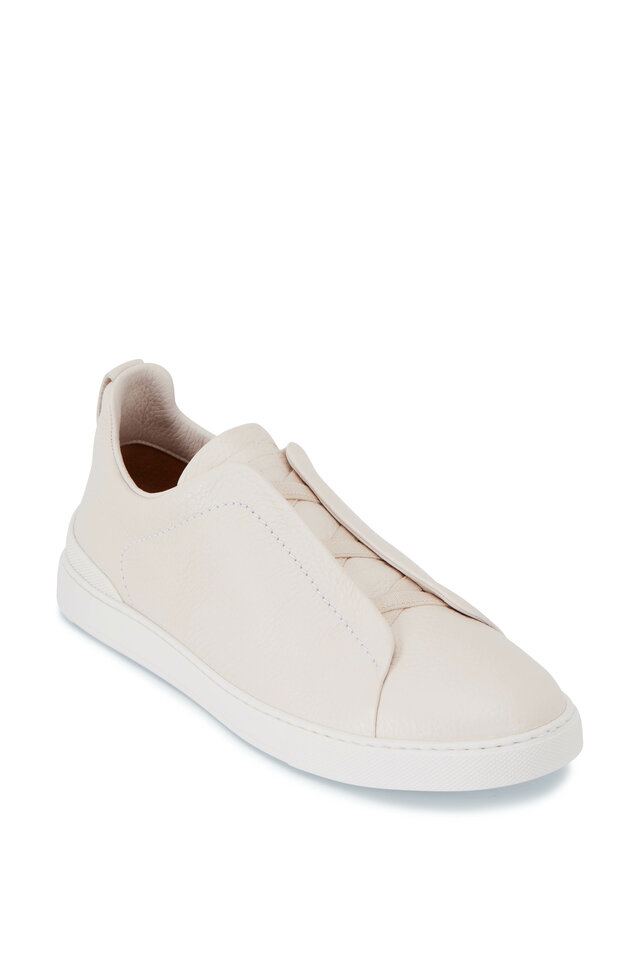 【関税込み】ZEGNA オフホワイト Triple Stitch スニーカー Off White Deerskin Triple Stitch™ Sneakers SS25 22361749