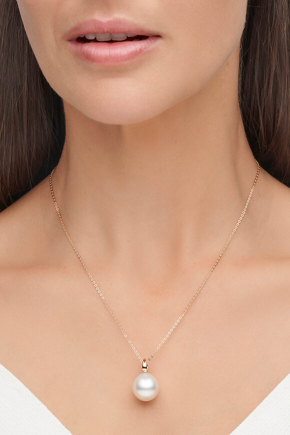 Paspaley 18k Yellow Gold Bianca Pearl Pendant - view 2