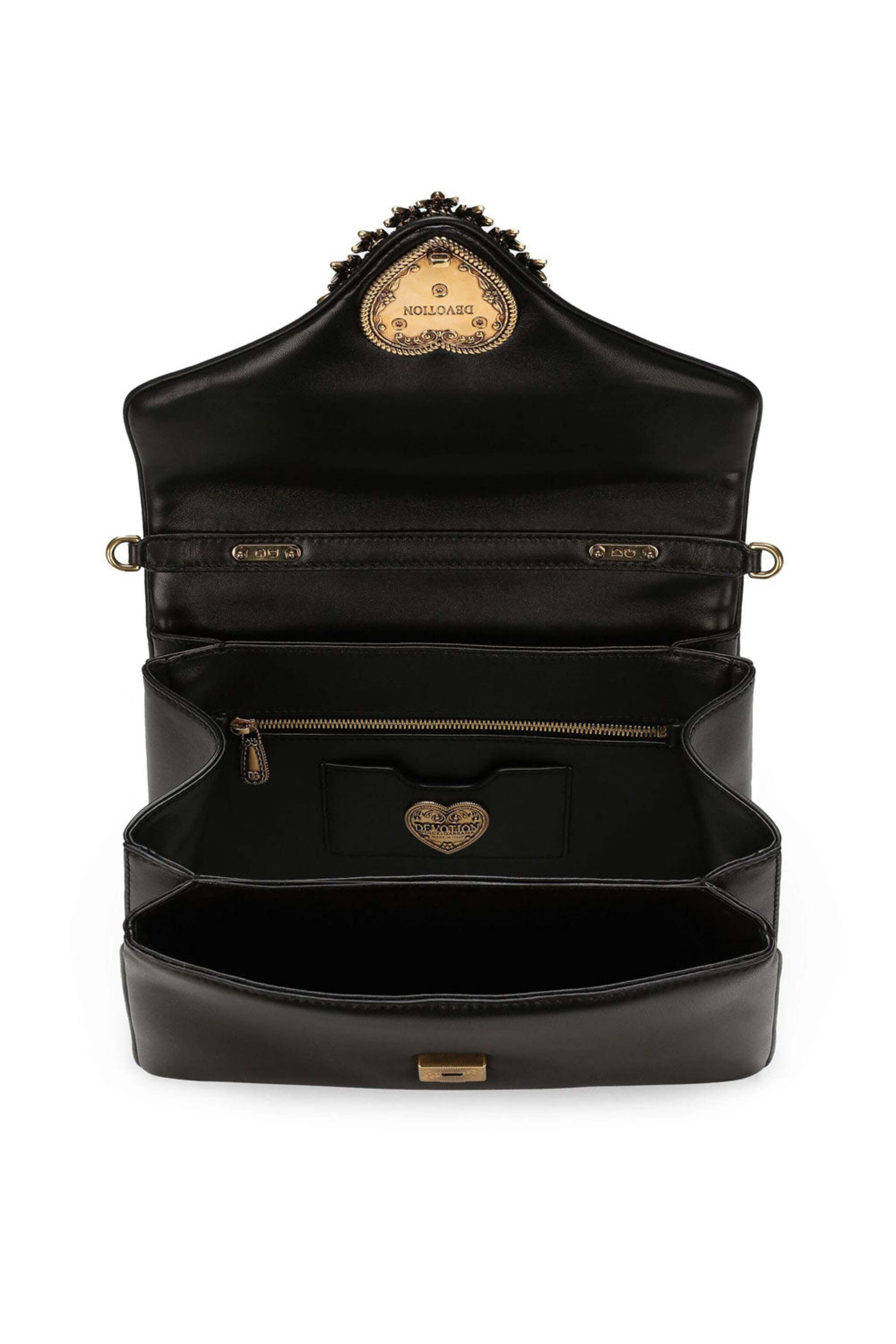 特別価格【Dolce&Gabbana】ドルガバ Devotion トートバッグ Dolce & Gabbana - Devotion Leather Tote Bag in Black