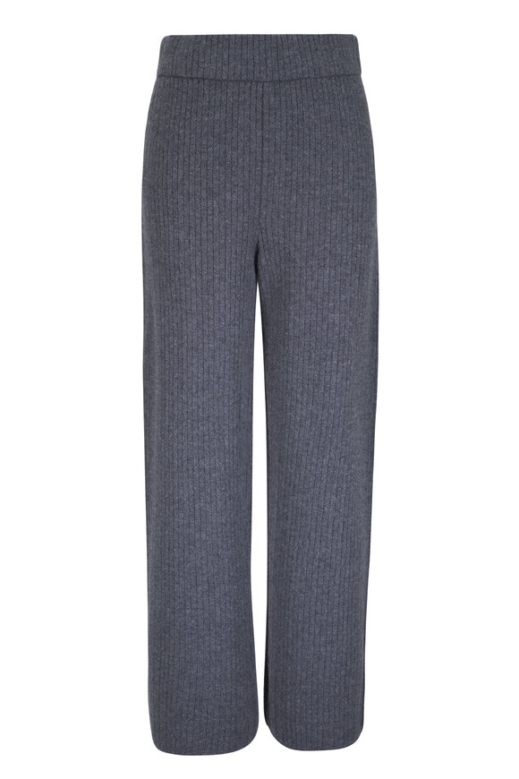 Lafayette 148 New York Graphite Ribbed Knit Pant