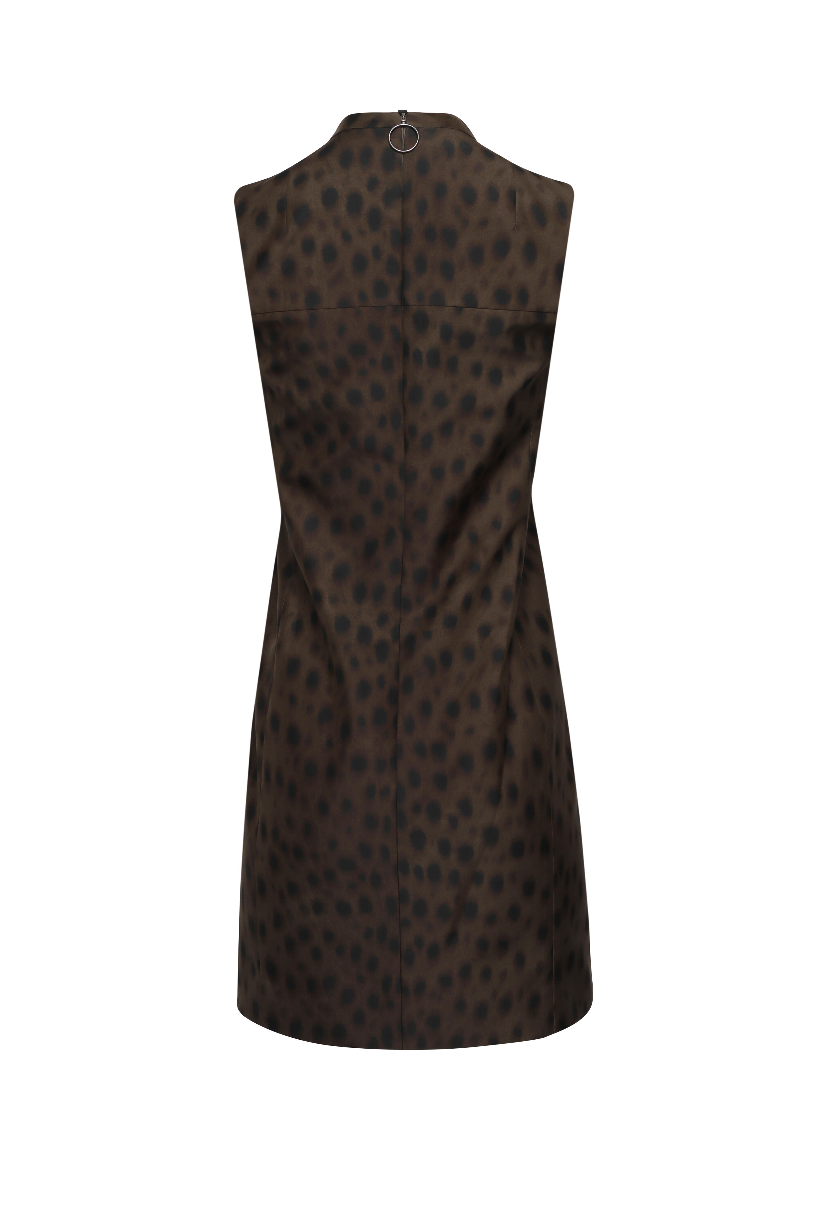 Akris Punto - Haze Leopard Shift Mini Dress