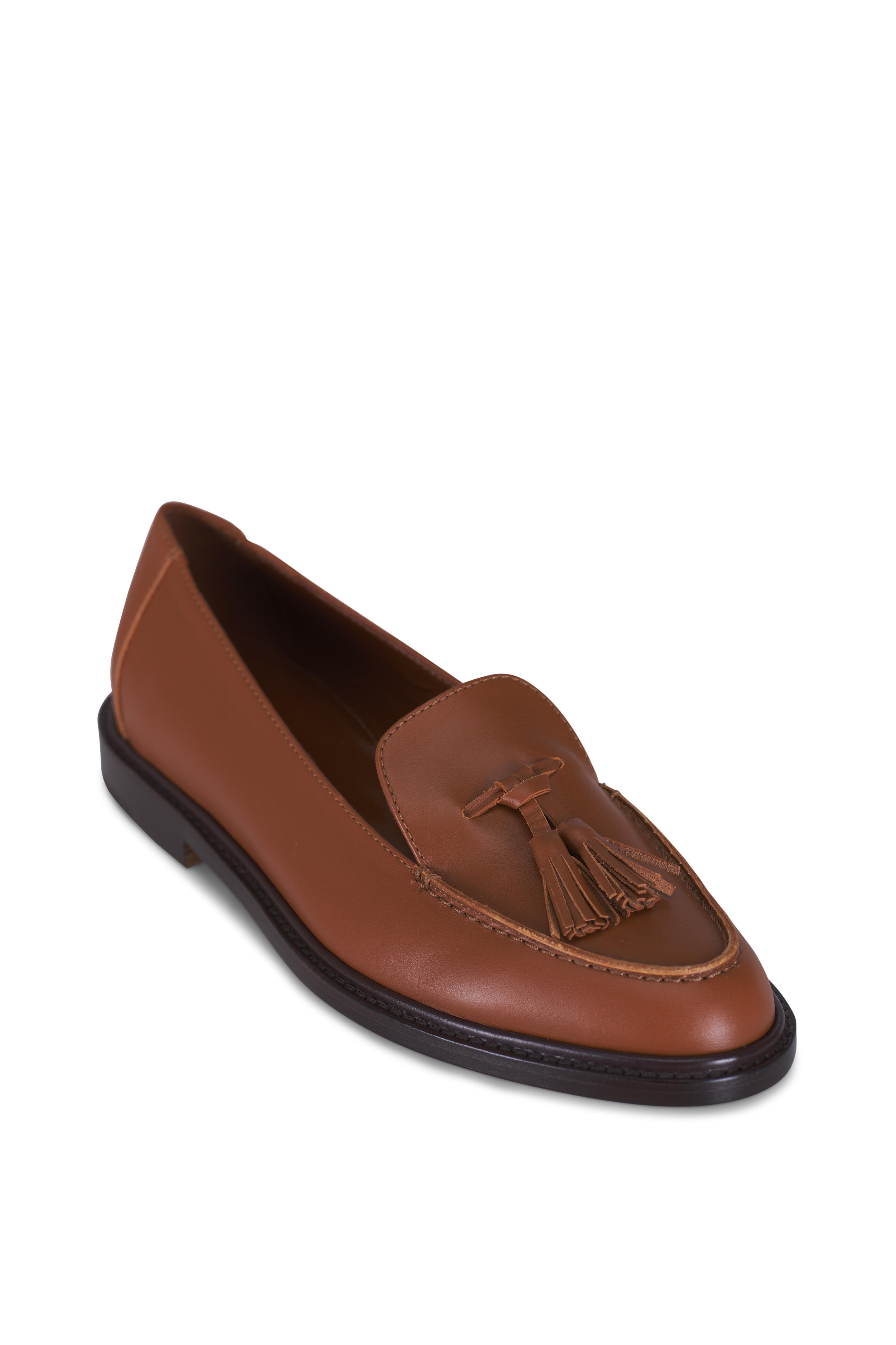 Manolo Blahnik - Bucky Medium Brown Leather Tassel Loafer