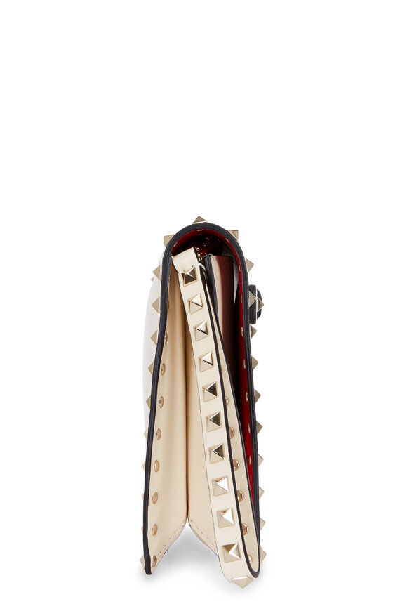 Valentino Garavani - Rockstud Ivory Leather Clutch