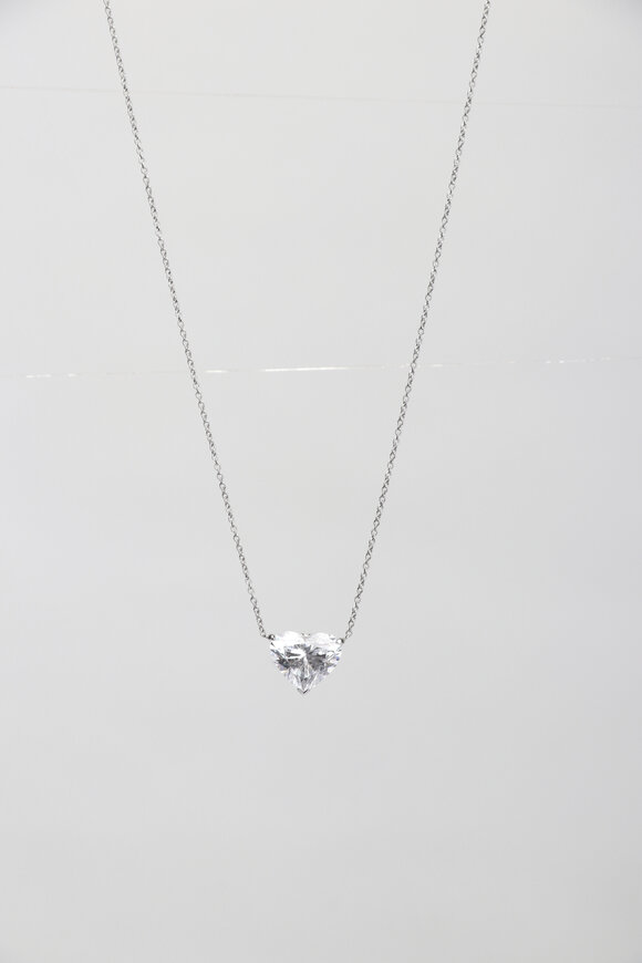 Louis Newman Diamond Heart Pendant Necklace