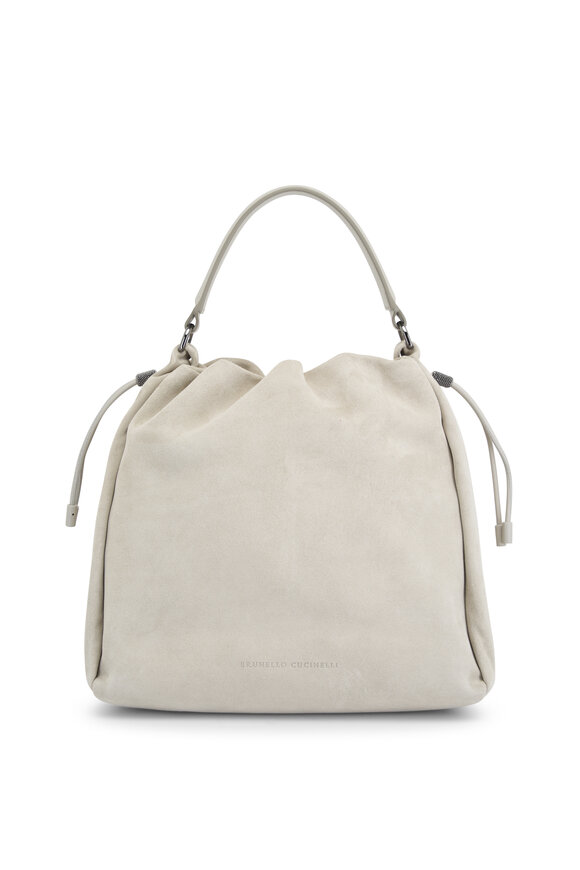 Brunello Cucinelli - Quarzo Suede Top Handle Bag 