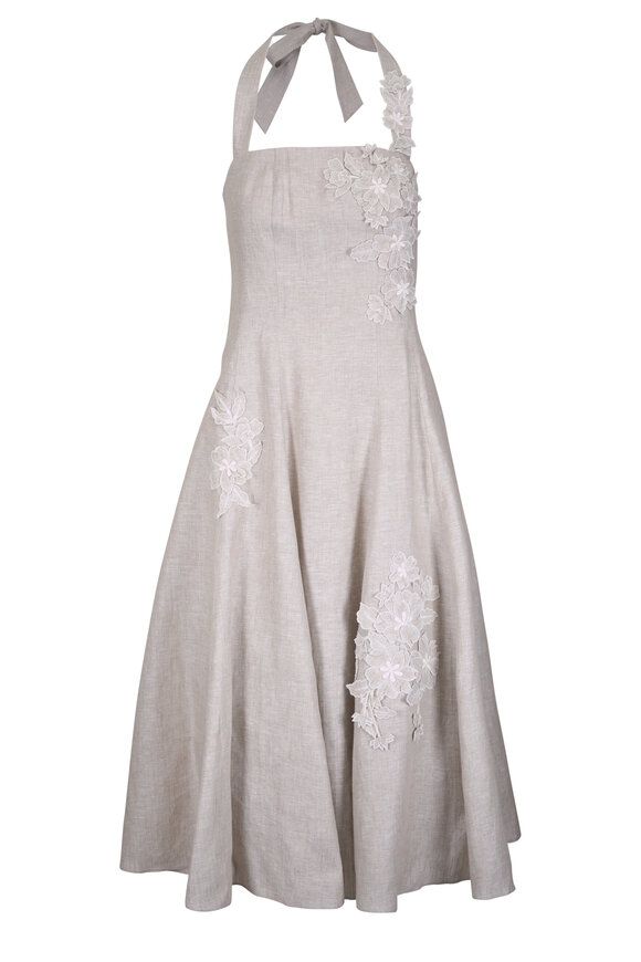 Sachin Babi Pippa Ecru Halter Midi Dress - view 1