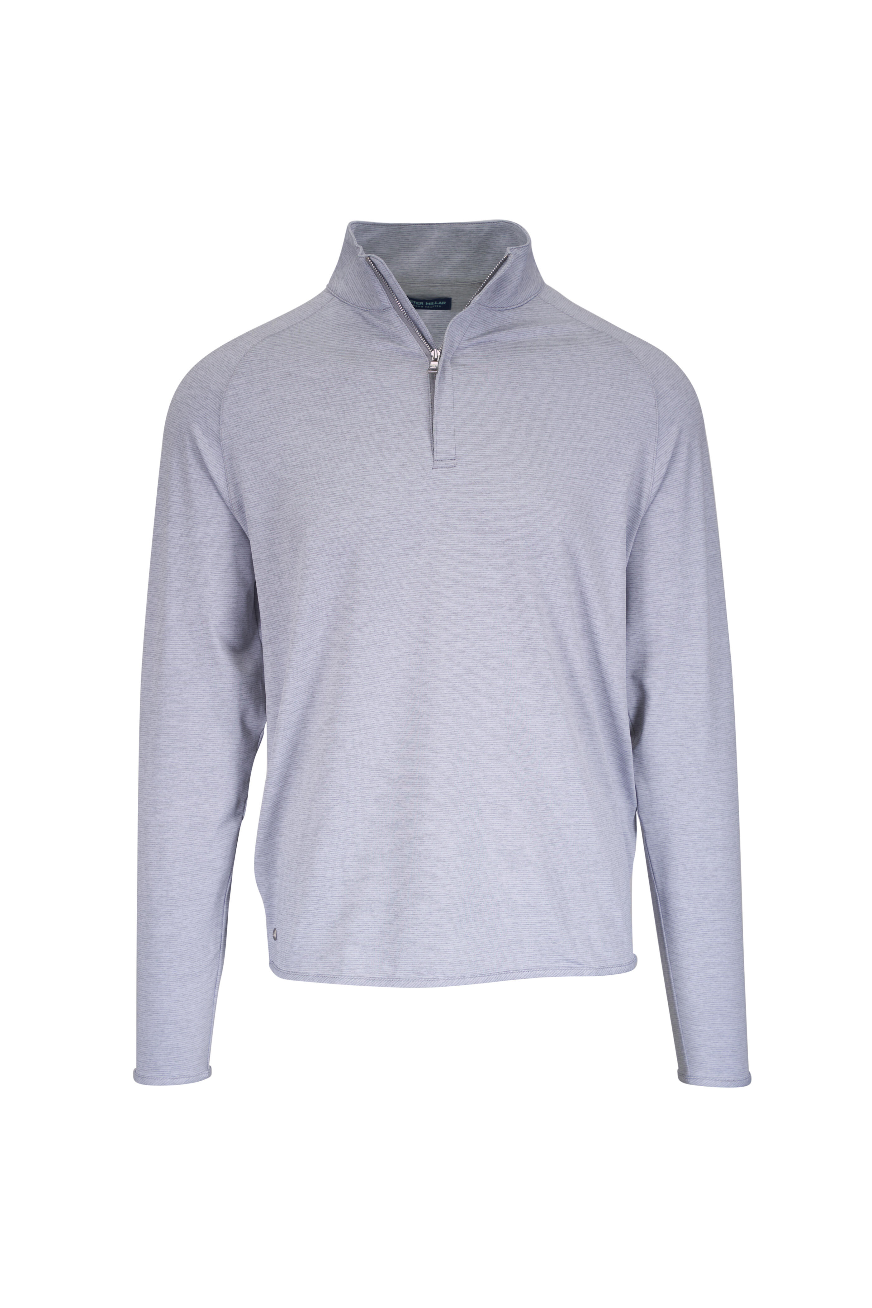 Peter Millar - Stealth Performance Gray Stripe Quarter Zip - view 1