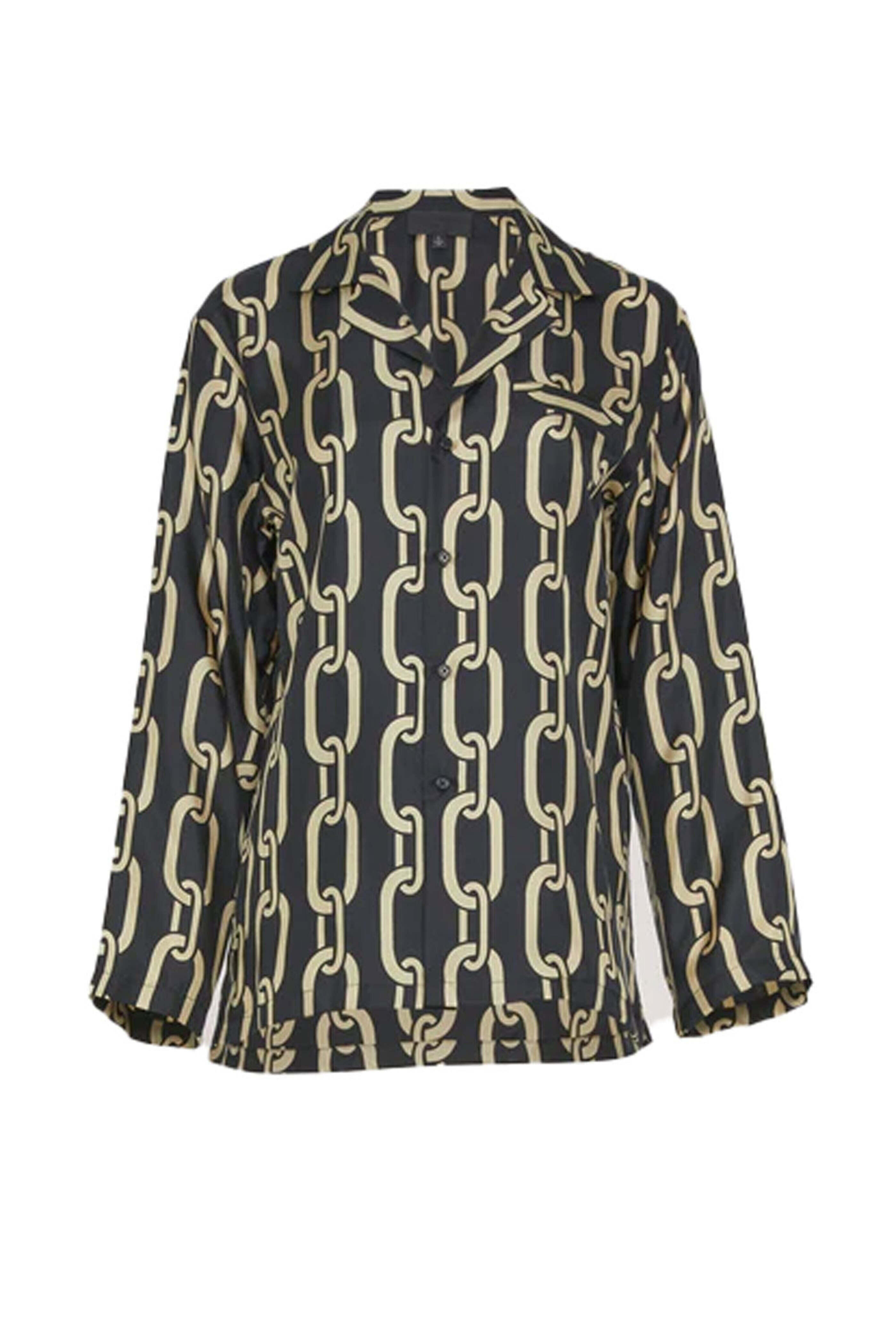 Nili Lotan - Big Chain Gold Juste Pyjama Shirt - view 1
