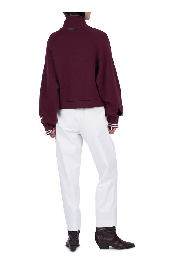 【関税＆送料込み】Brunello Cucinelli Cropped Jacket Beige Cropped hooded shell-trimmed cotton-blend jacket
