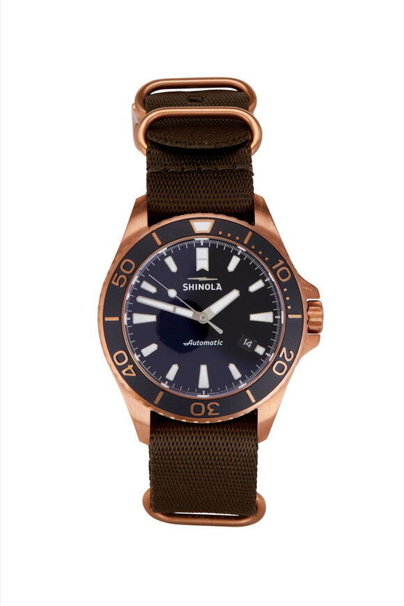 Shinola - The Bronze Monster Black Automatic Watch, 43mm