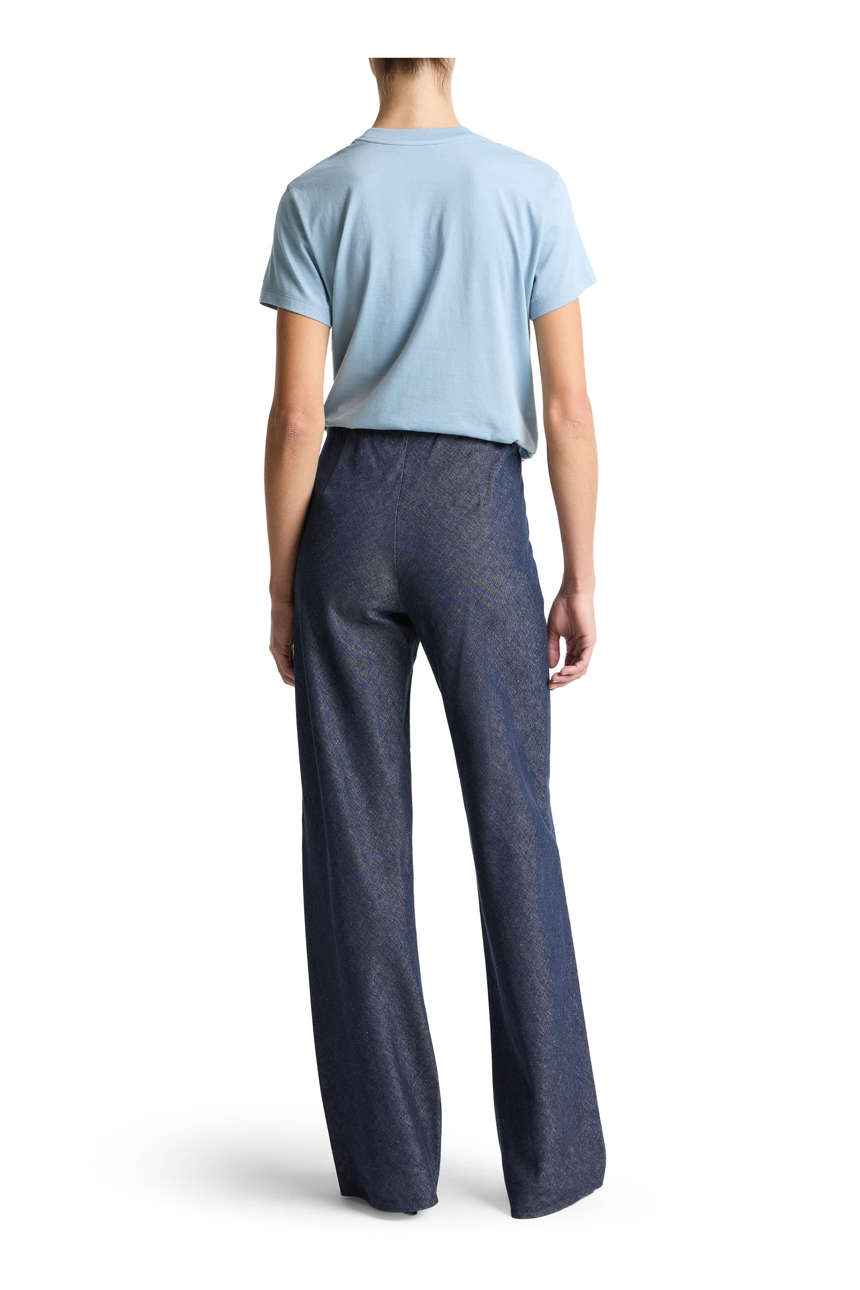 Vince - Colette Indigo Chambray Cotton & Linen Bias Pant - view 3