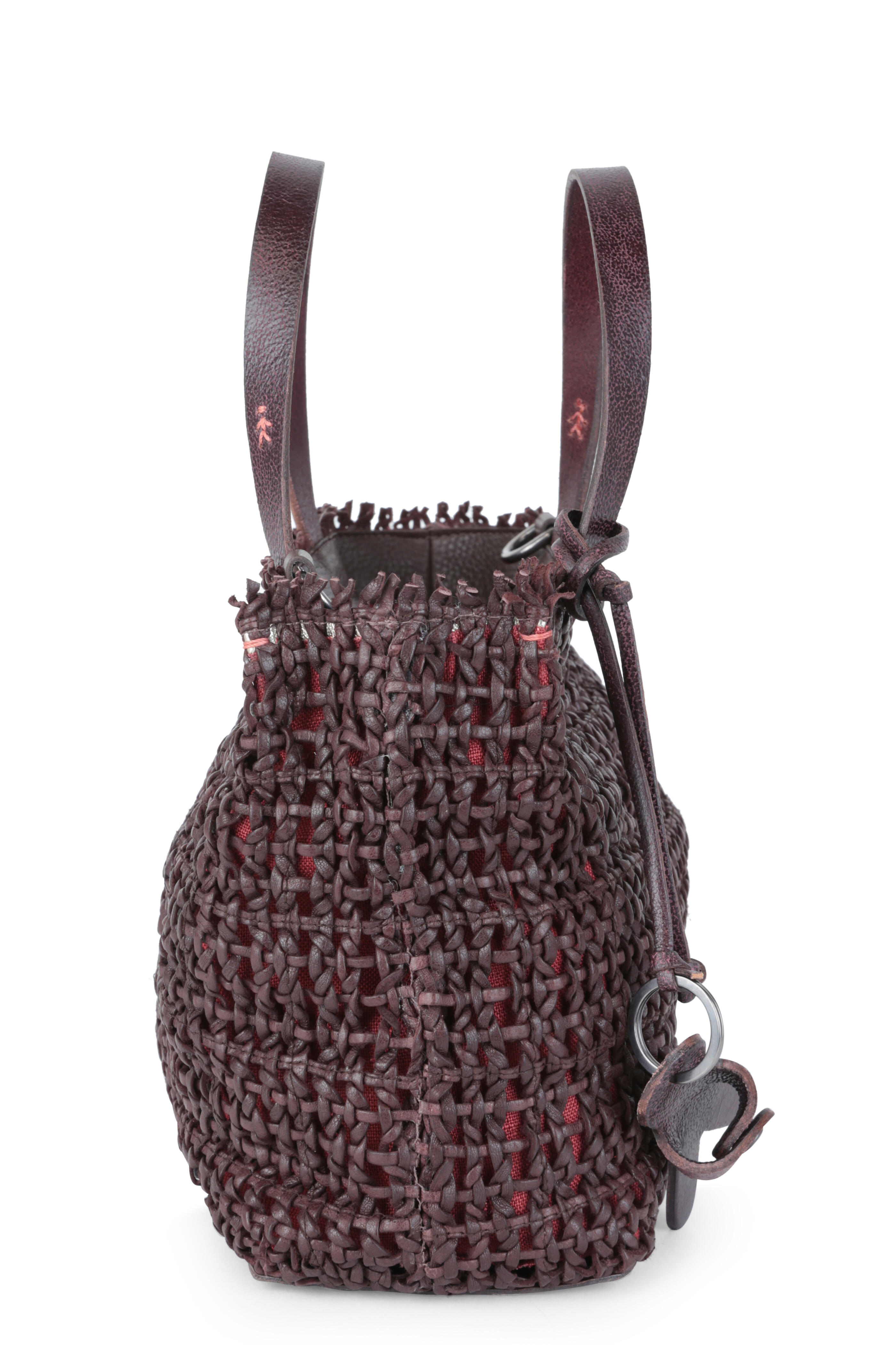 Henry Beguelin - Melodi Brown Woven Leather Small Tote