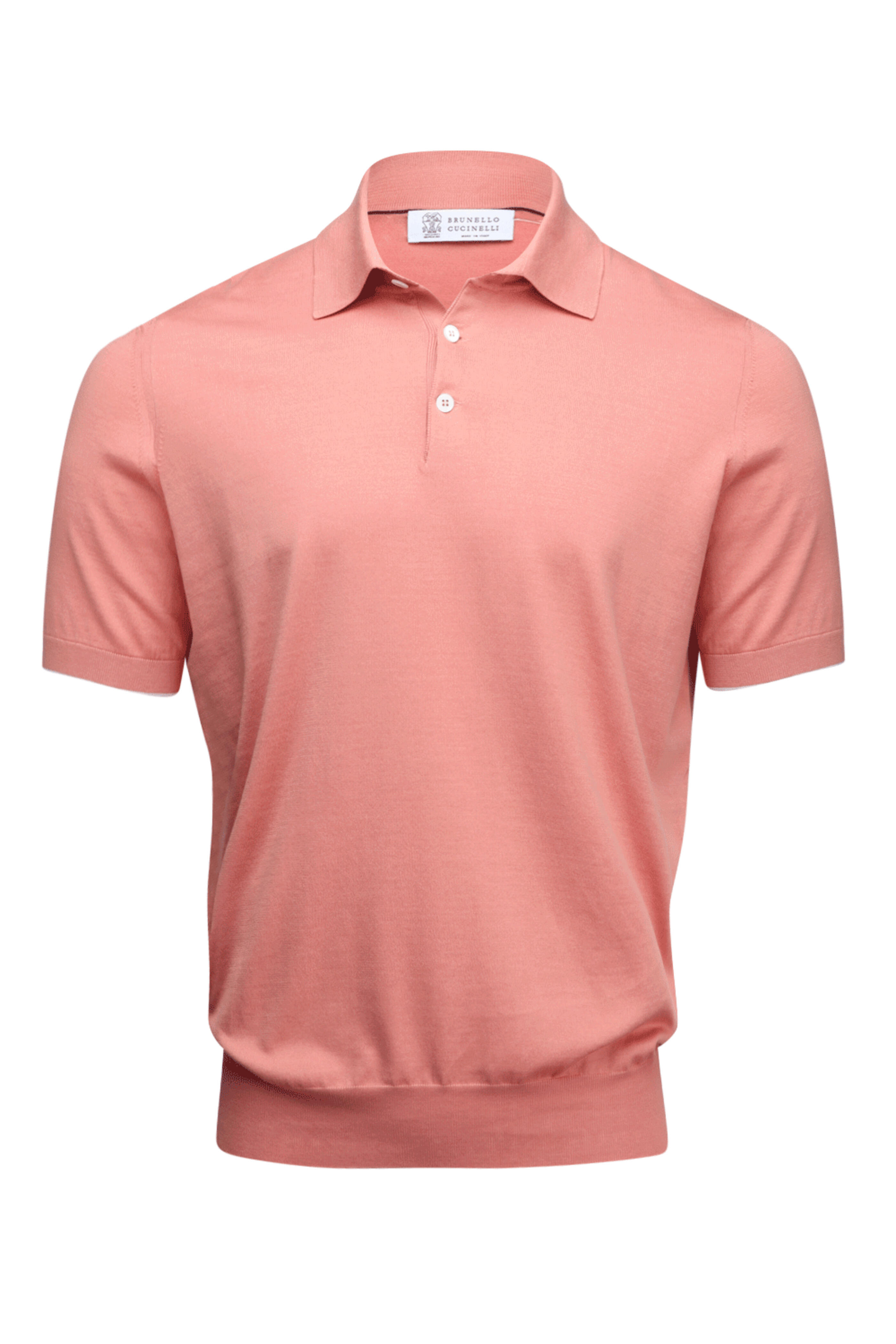 【Brunello Cucinelli】半袖ポロシャツ Brunello Cucinelli - Grapefruit Polo | Mitchell Stores