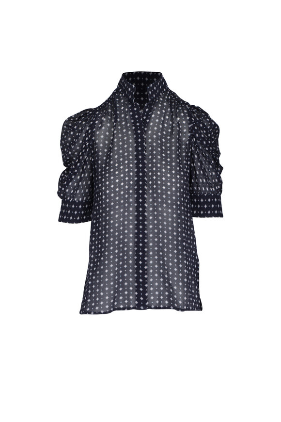 Frame The Tie Print Gillian Blouse