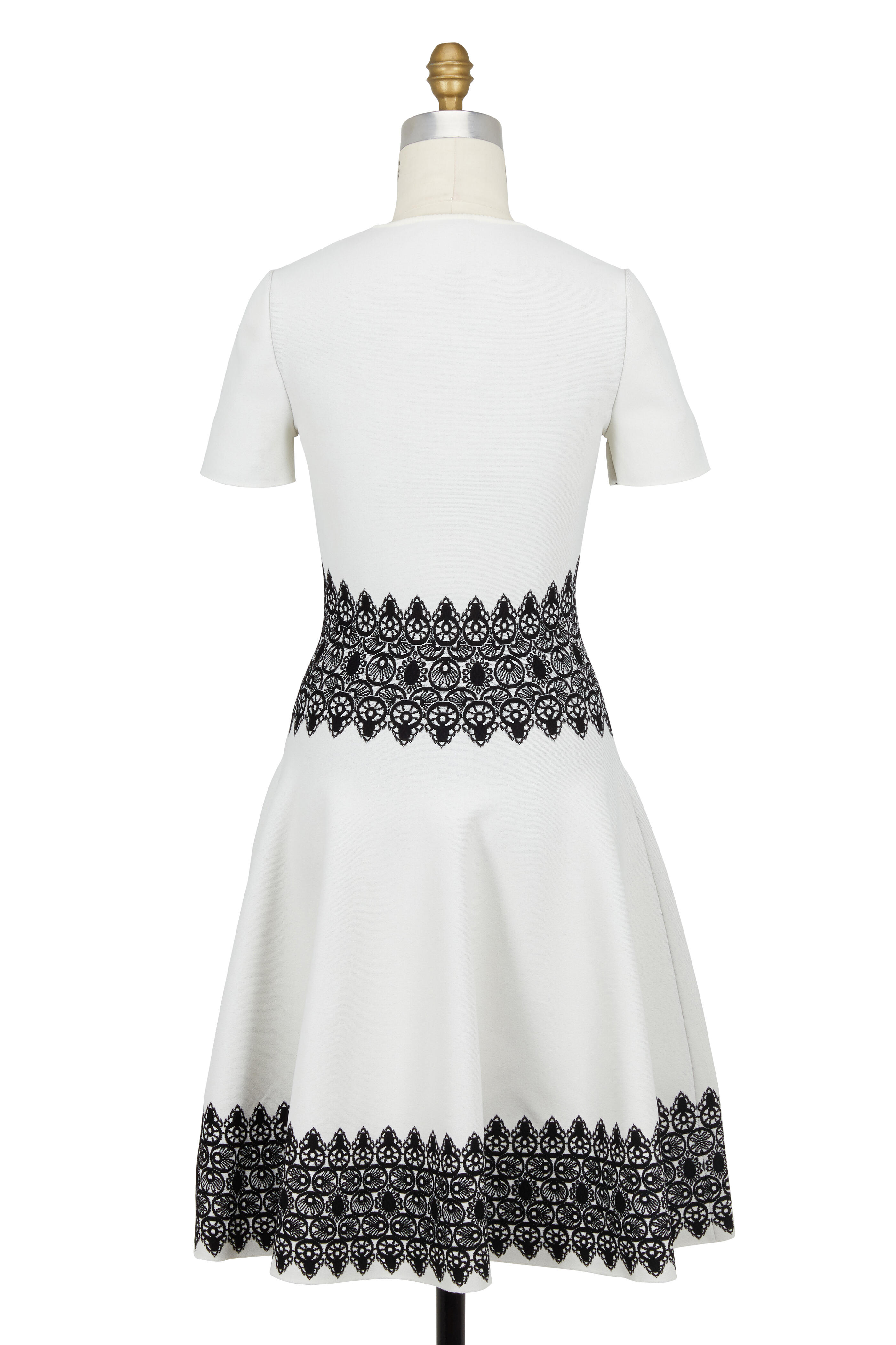 fitted lace wedding dress Blue Denim Fit and Flare Dress - Alexander McQueen - Women