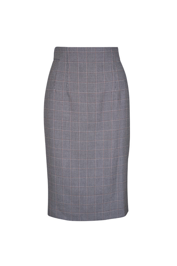 スカート Emporio Armani Skirts Emporio Armani Skirt Womens 4 Grey Cotton Pleated Knee