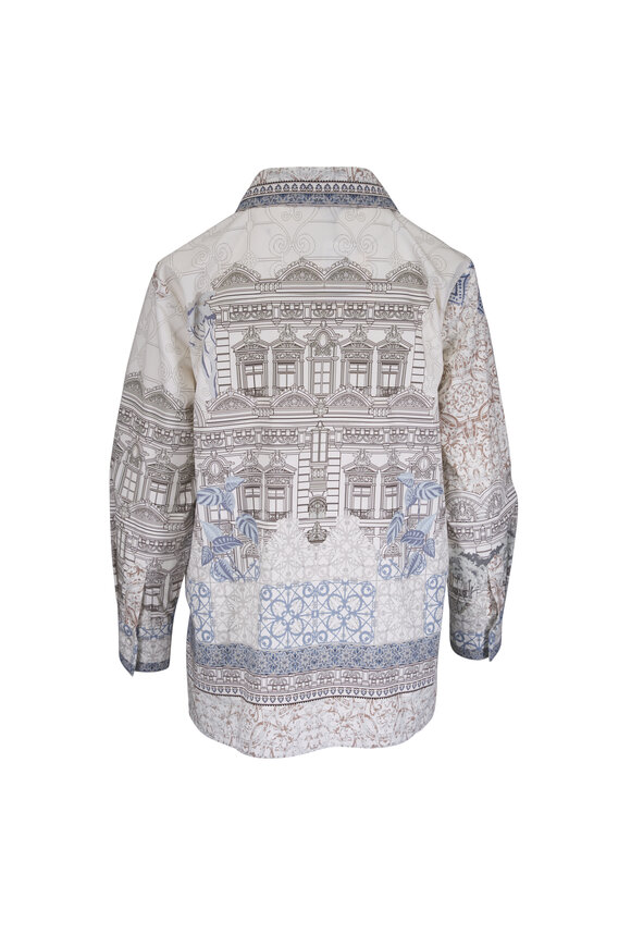 Rani Arabella Ivory Printed Cotton Shirt - view 2