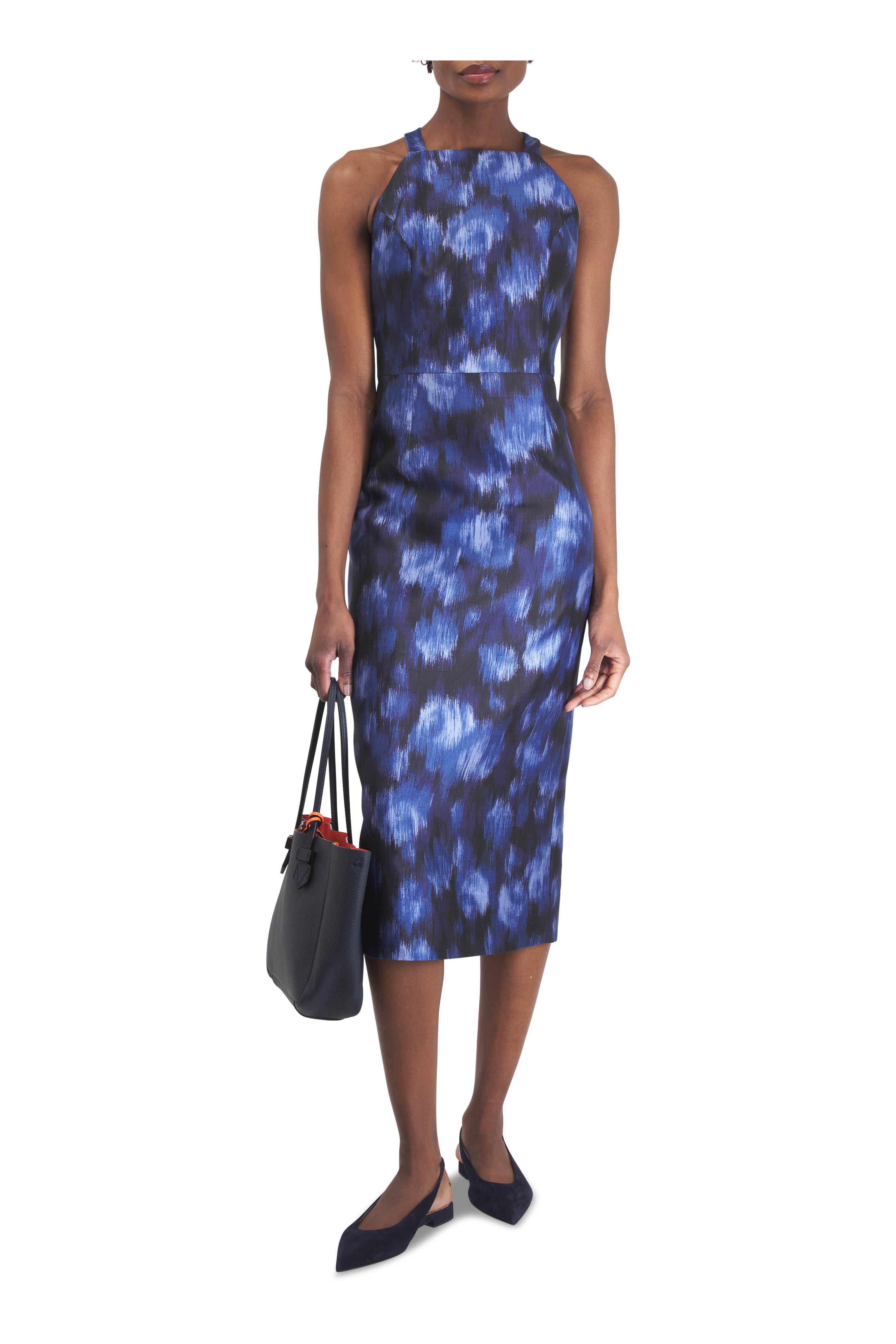 Gianvito Rossi - Robbie Navy Suede Slingback