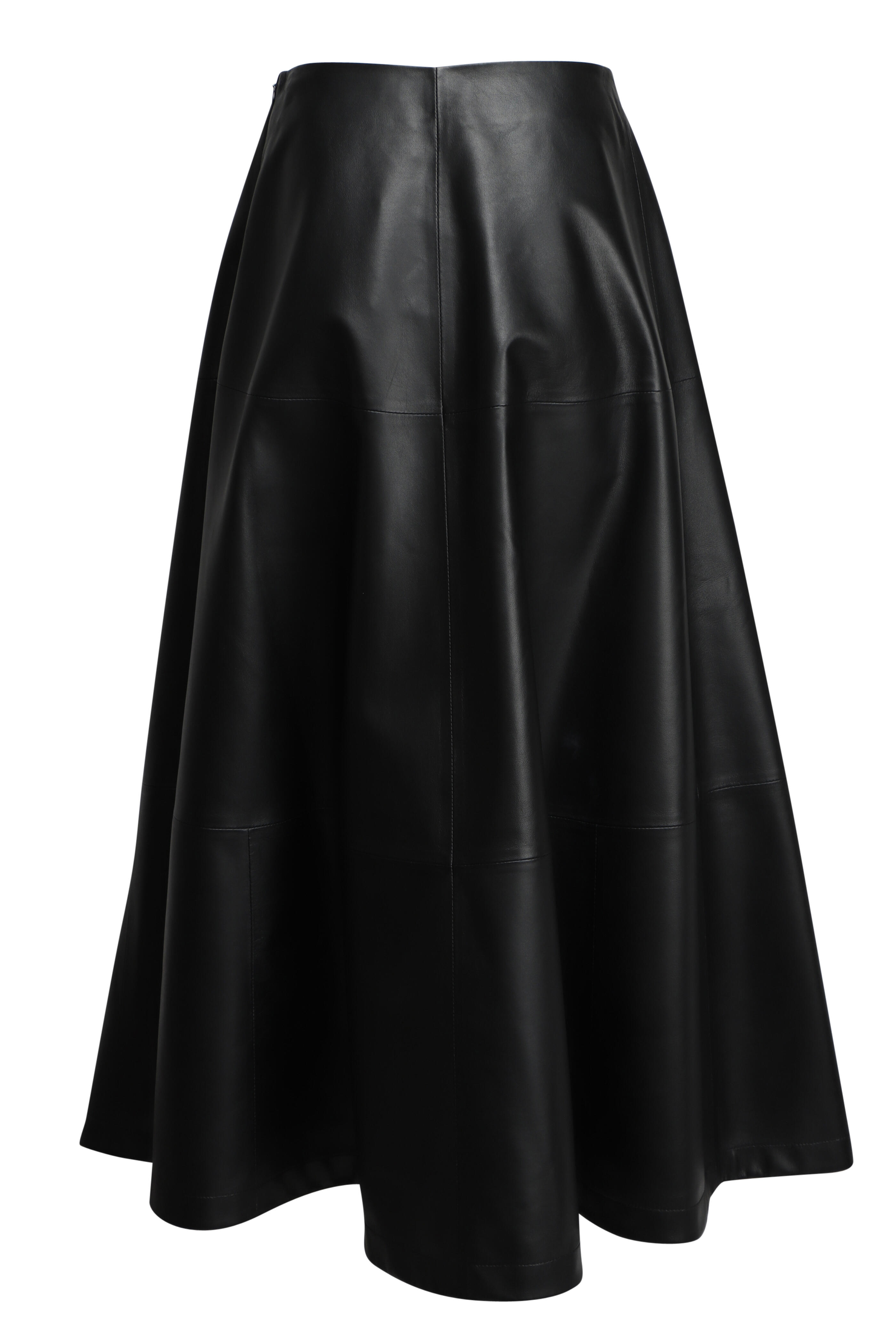 Altuzarra - Varda Black Leather Midi Skirt